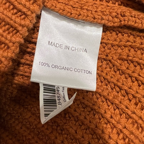 Quince Organic Cotton Fisherman Crew Sweater - Ginger - Size XL EUC - Picture 4 of 5